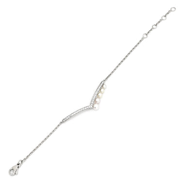 ショーメ CHAUMET ジョゼフィーヌ エグレット パールホワイト×ホワイトゴールド K18WG ダイヤモンド パール ブレスレット JOSEPHINE ダイヤモンド 5Pパール