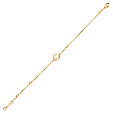 ブシュロン BOUCHERON セルパンボエム ブレスレット エクストラスモール JBT00808 パールホワイトXイエローゴールド K18YG ダイヤモンド マザーオブパール ブレスレット 白 シェル 1Pダイヤ XS