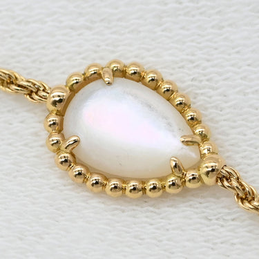 ブシュロン BOUCHERON セルパンボエム ブレスレット エクストラスモール JBT00808 パールホワイトXイエローゴールド K18YG ダイヤモンド マザーオブパール ブレスレット 白 シェル 1Pダイヤ XS