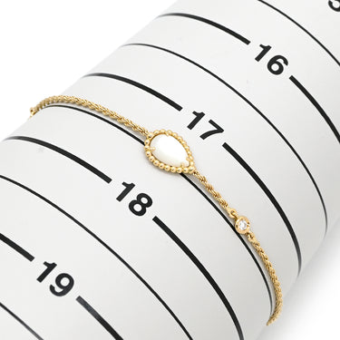 ブシュロン BOUCHERON セルパンボエム ブレスレット エクストラスモール JBT00808 パールホワイトXイエローゴールド K18YG ダイヤモンド マザーオブパール ブレスレット 白 シェル 1Pダイヤ XS