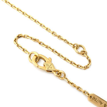 ヴァンクリーフアーペル Van Cleef & Arpels ヴィンテージ アルハンブラ VCARO9VA00 グリーン×イエローゴールド K18YG マラカイト ネックレス Au750 18K YG 緑 マラカイト マット