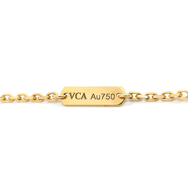 ヴァンクリーフアーペル Van Cleef & Arpels ヴィンテージ アルハンブラ VCARO9VA00 グリーン×イエローゴールド K18YG マラカイト ネックレス Au750 18K YG 緑 マラカイト マット