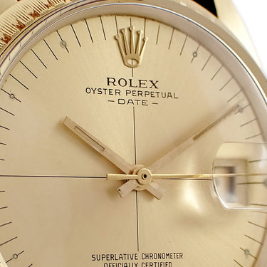 腕時計 ロレックス ROLEX オイスターパーペチュアル デイト 1512 29番台 自動巻き メンズ OH済 29番台 K14YG ゼファー ヴィンテージ