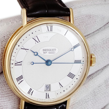 腕時計 ブレゲ BREGUET クラシック シリシオン 5197BA/15/986 自動巻き メンズ OH済 K18YG無垢 ローマン ブレゲ針 コインエッジ
