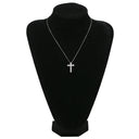 ノンブランド NON BRAND ダイヤモンド 2.06ct クロスペンダント プラチナシルバー Pt900 ダイヤモンド Pt850(チェーン) ネックレス 十字架 CROSS 11石 11P 11粒 ラウンドブリリアント
