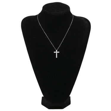ノンブランド NON BRAND ダイヤモンド 2.06ct クロスペンダント プラチナシルバー Pt900 ダイヤモンド Pt850(チェーン) ネックレス 十字架 CROSS 11石 11P 11粒 ラウンドブリリアント