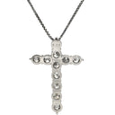 ノンブランド NON BRAND ダイヤモンド 2.06ct クロスペンダント プラチナシルバー Pt900 ダイヤモンド Pt850(チェーン) ネックレス 十字架 CROSS 11石 11P 11粒 ラウンドブリリアント