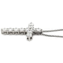 ノンブランド NON BRAND ダイヤモンド 2.06ct クロスペンダント プラチナシルバー Pt900 ダイヤモンド Pt850(チェーン) ネックレス 十字架 CROSS 11石 11P 11粒 ラウンドブリリアント