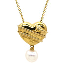 ティファニー Tiffany & Co ハート&アロー パールホワイト×イエローゴールド K18YG ネックレス T＆Co. 18K 750 YG