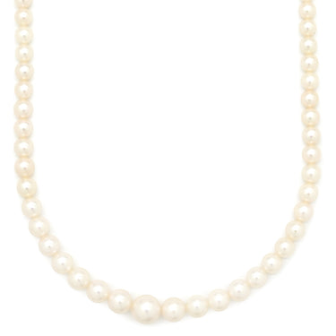 ミキモト MIKIMOTO パール パールホワイト×シルバー パール シルバー ネックレス MIKIMOTO 真珠 SV