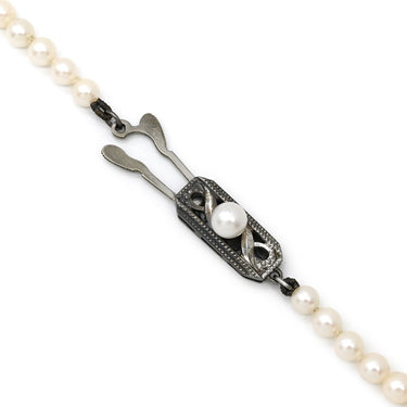 ミキモト MIKIMOTO パール パールホワイト×シルバー パール シルバー ネックレス MIKIMOTO 真珠 SV