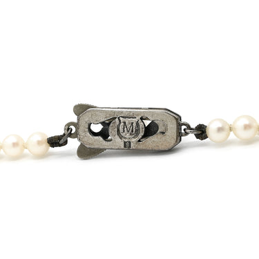 ミキモト MIKIMOTO パール パールホワイト×シルバー パール シルバー ネックレス MIKIMOTO 真珠 SV
