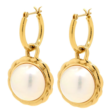 タサキ TASAKI パール フープ ホワイト×イエローゴールド K18YG パール ピアス 真珠 1P 1粒 Au750 18K 18金 スウィング