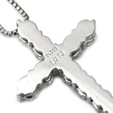 ノンブランド NON BRAND ダイヤモンド 1.010ct クロスペンダント プラチナシルバー Pt900 ダイヤモンド Pt850(チェーン) ネックレス 十字架 CROSS 11石 11P 11粒 ハート＆キューピッド