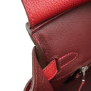 エルメス HERMES バーキン 25 ヴェルソ ルージュカザック×ルージュアッシュ トゴ ハンドバッグ シルバー金具 赤 ボルドー バイカラー