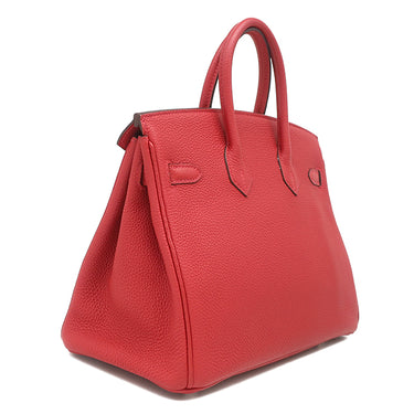 エルメス HERMES バーキン 25 ヴェルソ ルージュカザック×ルージュアッシュ トゴ ハンドバッグ シルバー金具 赤 ボルドー バイカラー