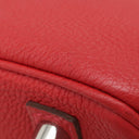 エルメス HERMES バーキン 25 ヴェルソ ルージュカザック×ルージュアッシュ トゴ ハンドバッグ シルバー金具 赤 ボルドー バイカラー
