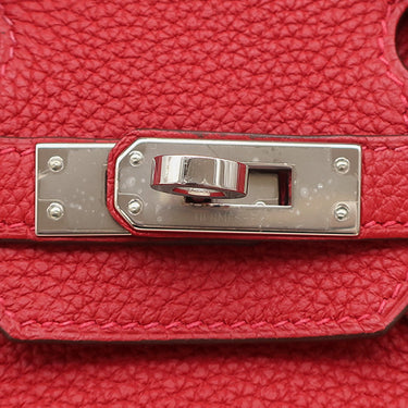 エルメス HERMES バーキン 25 ヴェルソ ルージュカザック×ルージュアッシュ トゴ ハンドバッグ シルバー金具 赤 ボルドー バイカラー