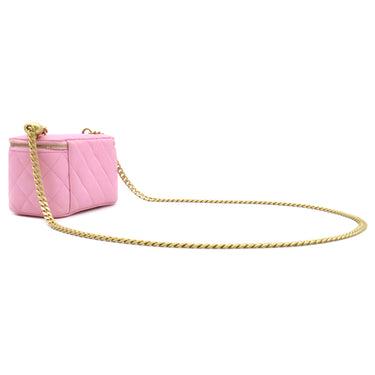 シャネル CHANEL マトラッセ バニティバッグ AP3204 ピンク キャビアスキン ショルダーバッグ ヴィンテージ金具 ココマーク