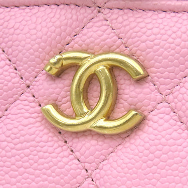 シャネル CHANEL マトラッセ バニティバッグ AP3204 ピンク キャビアスキン ショルダーバッグ ヴィンテージ金具 ココマーク