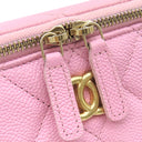 シャネル CHANEL マトラッセ バニティバッグ AP3204 ピンク キャビアスキン ショルダーバッグ ヴィンテージ金具 ココマーク
