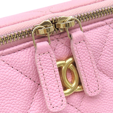 シャネル CHANEL マトラッセ バニティバッグ AP3204 ピンク キャビアスキン ショルダーバッグ ヴィンテージ金具 ココマーク