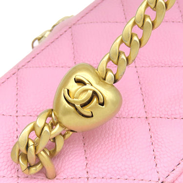 シャネル CHANEL マトラッセ バニティバッグ AP3204 ピンク キャビアスキン ショルダーバッグ ヴィンテージ金具 ココマーク