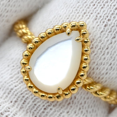 ブシュロン BOUCHERON セルパンボエム JRG02705 ホワイト×イエローゴールド K18YG マザーオブパール #53(JP13) リング 指輪 18K マザーオブパール 12号