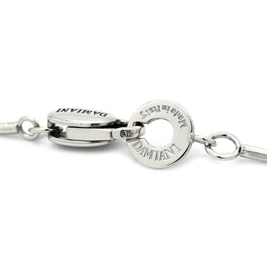 ダミアーニ DAMIANI アカデミア プレート ネックレス 20022300 ピンクゴールド×ホワイトゴールド K18PG ダイヤモンド K18WG ネックレス Au750 18K PG 3Pダイヤ アッカデミア
