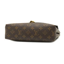 ルイヴィトン LOUIS VUITTON サン プラシード M43713 スリーズ モノグラムキャンバス レザー ショルダーバッグ ゴールド金具 茶 赤 チェーンバッグ