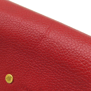 ルイヴィトン LOUIS VUITTON サン プラシード M43713 スリーズ モノグラムキャンバス レザー ショルダーバッグ ゴールド金具 茶 赤 チェーンバッグ