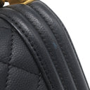 シャネル CHANEL ボーイシャネル25 A67086 ブラック キャビアスキン ショルダーバッグ ゴールド金具 黒 チェーンバッグ