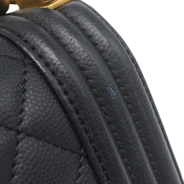 シャネル CHANEL ボーイシャネル25 A67086 ブラック キャビアスキン ショルダーバッグ ゴールド金具 黒 チェーンバッグ