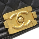 シャネル CHANEL ボーイシャネル25 A67086 ブラック キャビアスキン ショルダーバッグ ゴールド金具 黒 チェーンバッグ