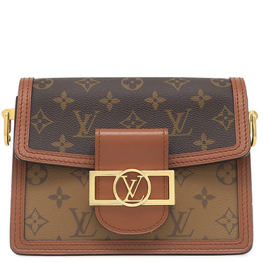 ルイヴィトン LOUIS VUITTON ドーフィーヌ MINI M45959 モノグラムリバース モノグラムキャンバス モノグラムリバースキャンバス ショルダーバッグ ゴールド金具 茶
