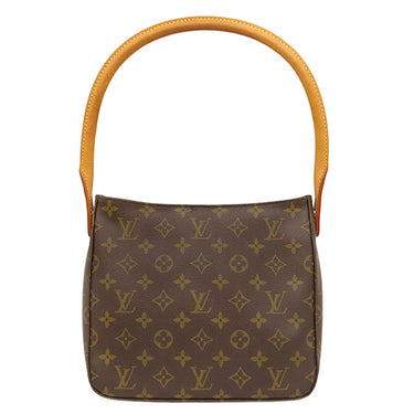 ルイヴィトン LOUIS VUITTON ルーピング MM M51146 モノグラム モノグラムキャンバス ハンドバッグ ゴールド金具 茶 ワンハンドル