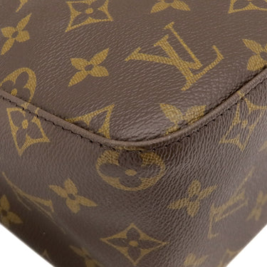 ルイヴィトン LOUIS VUITTON ルーピング MM M51146 モノグラム モノグラムキャンバス ハンドバッグ ゴールド金具 茶 ワンハンドル