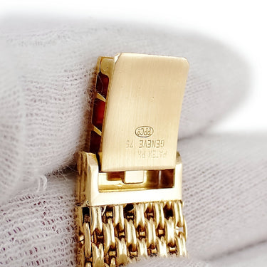 腕時計 パテックフィリップ PATEK PHILIPPE ゴールデン エリプス 3931/10 クオーツ メンズ K18YG無垢 ホワイト デイト ヴィンテージ