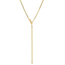 ジェイエスティナ J.ESTINA V字モチーフ ダイヤモンド イエローゴールド K14YG ダイヤモンド ネックレス J.ESTINA Au585 14K 1P 1石 1粒 スイング
