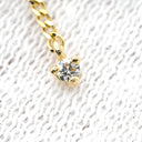 ジェイエスティナ J.ESTINA V字モチーフ ダイヤモンド イエローゴールド K14YG ダイヤモンド ネックレス J.ESTINA Au585 14K 1P 1石 1粒 スイング