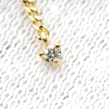 ジェイエスティナ J.ESTINA V字モチーフ ダイヤモンド イエローゴールド K14YG ダイヤモンド ネックレス J.ESTINA Au585 14K 1P 1石 1粒 スイング