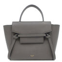セリーヌ CELINE ベルトバッグ ナノ グレー レザー 2WAYバッグ ゴールド金具 ハンドバッグ ショルダーバッグ