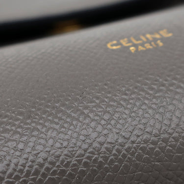 セリーヌ CELINE ベルトバッグ ナノ グレー レザー 2WAYバッグ ゴールド金具 ハンドバッグ ショルダーバッグ