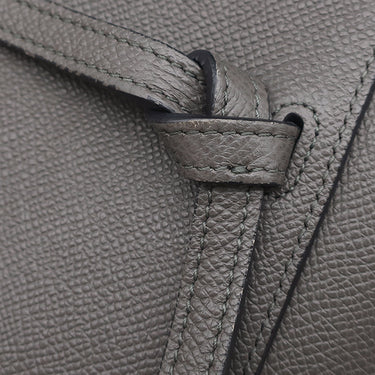 セリーヌ CELINE ベルトバッグ ナノ グレー レザー 2WAYバッグ ゴールド金具 ハンドバッグ ショルダーバッグ