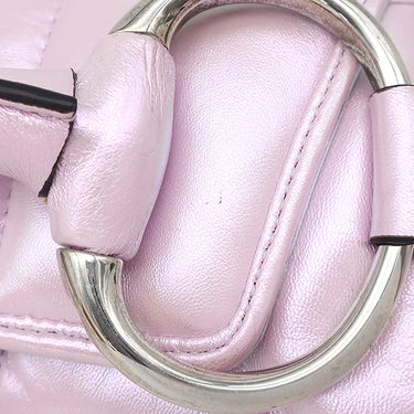 グッチ GUCCI ホースビット チェーン ミディアム 764255 ピンクオーロラ レザー ショルダーバッグ シルバー金具