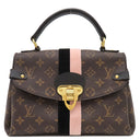 ルイヴィトン LOUIS VUITTON ジョルジュBB M53867 ノワール×ローズプードル モノグラムキャンバス 2WAYバッグ ゴールド金具 茶 黒 ピンク ライン ショルダー