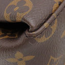 ルイヴィトン LOUIS VUITTON ジョルジュBB M53867 ノワール×ローズプードル モノグラムキャンバス 2WAYバッグ ゴールド金具 茶 黒 ピンク ライン ショルダー