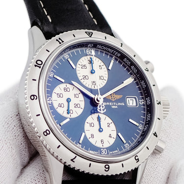 腕時計 ブライトリング BREITLING ナビタイマー アヴィアスター A13023 自動巻き メンズ クロノグラフ ブルー デイト 回転ベゼル