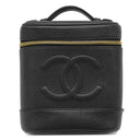 シャネル CHANEL ココマーク ミニ バニティ A01998 ブラック キャビアスキン ハンドバッグ ゴールド金具 ヴァニティ