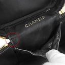 シャネル CHANEL ココマーク ミニ バニティ A01998 ブラック キャビアスキン ハンドバッグ ゴールド金具 ヴァニティ